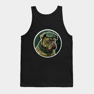 Dogue de Bordeaux Camouflage Motif Tank Top